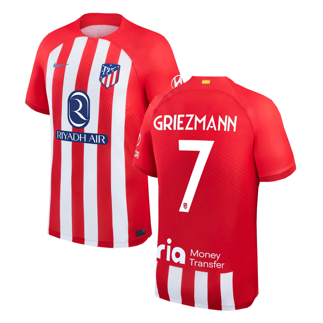 GRIEZMANN #7 Atletico Madrid Home Soccer Jersey 2023/24-UCL - soccerdeal