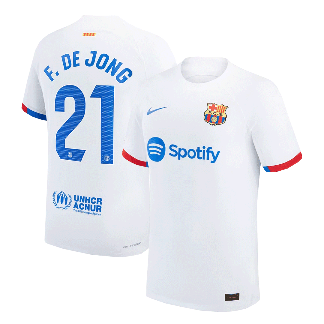 Authentic F. DE JONG #21 Barcelona Away Soccer Jersey 2023/24 - soccerdeal