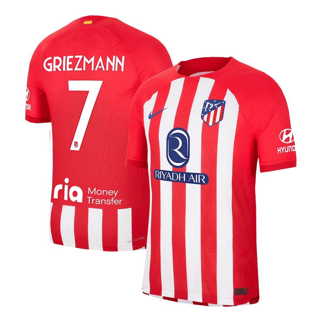 Authentic GRIEZMANN #7 Atletico Madrid Home Soccer Jersey 2023/24-UCL - soccerdeal