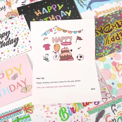 1 Pcs Random Style Personalized Birthday Greeting Card - Soccerdeal