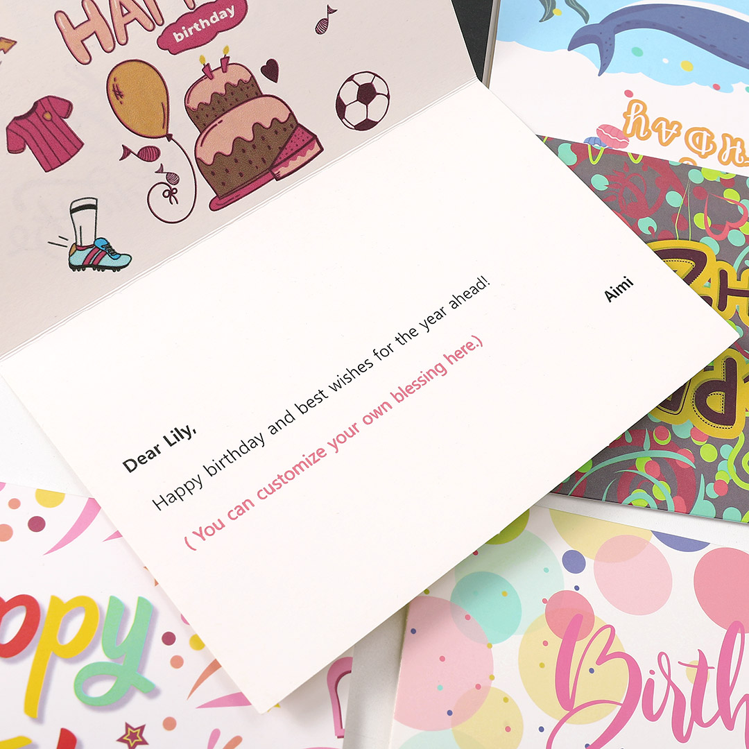 1 Pcs Random Style Personalized Birthday Greeting Card - Soccerdeal