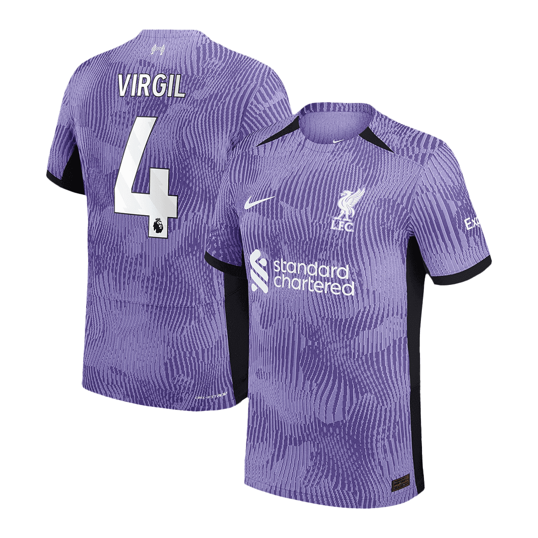 Authentic VIRGIL #4 Liverpool Third Away Soccer Jersey 2023/24 - soccerdeal