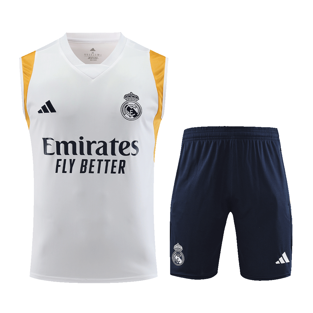 Real Madrid Sleeveless Training Kit (Top+Shorts) 2023/24 - soccerdeal