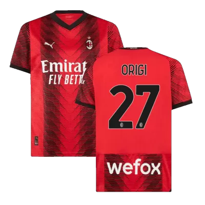 ORIGI #27 AC Milan Home Soccer Jersey 2023/24 - Soccerdeal