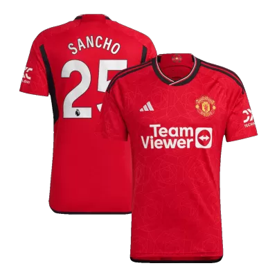 SANCHO #25 Manchester United Home Soccer Jersey 2023/24 - Soccerdeal