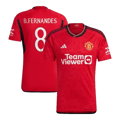 B.FERNANDES #8 Manchester United Home Soccer Jersey 2023/24 - UCL - Soccerdeal