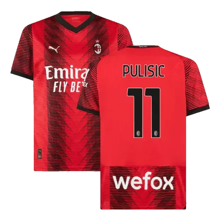 PULISIC #11 AC Milan Home Soccer Jersey 2023/24 - soccerdeal
