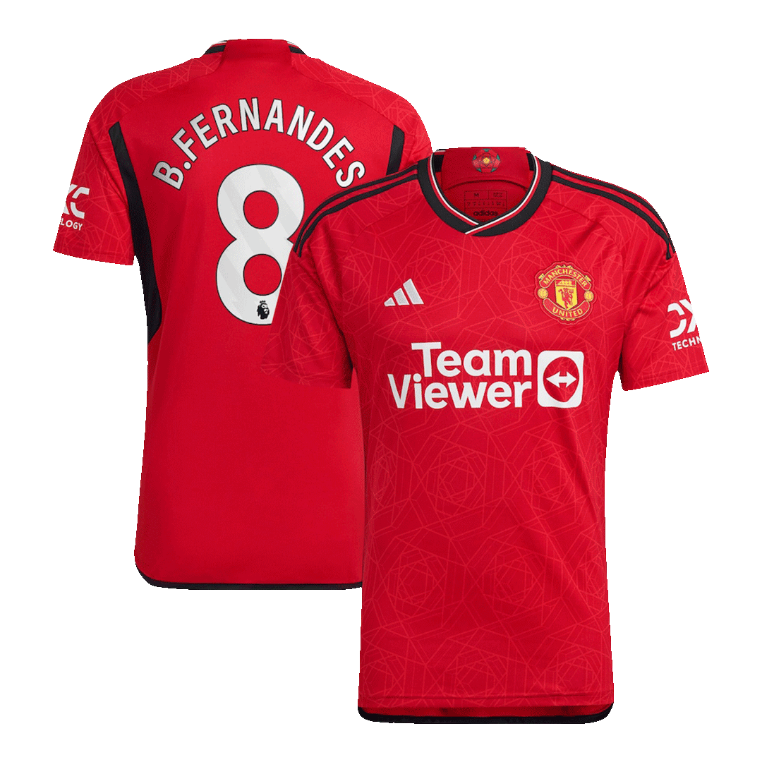 B.FERNANDES #8 Manchester United Home Soccer Jersey 2023/24 - soccerdeal