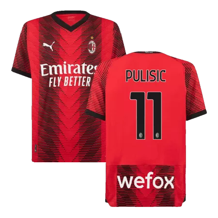 Authentic PULISIC #11 AC Milan Home Soccer Jersey 2023/24 - soccerdeal