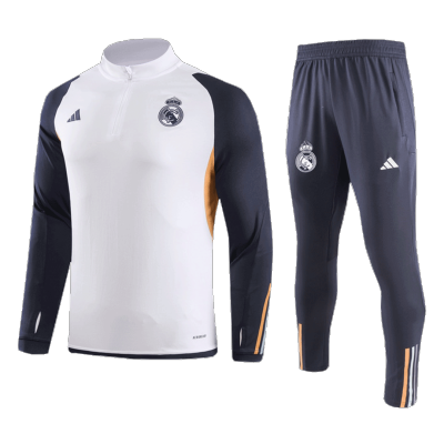 Real Madrid Zipper Sweatshirt Kit(Top+Pants) 2023/24 - Soccerdeal