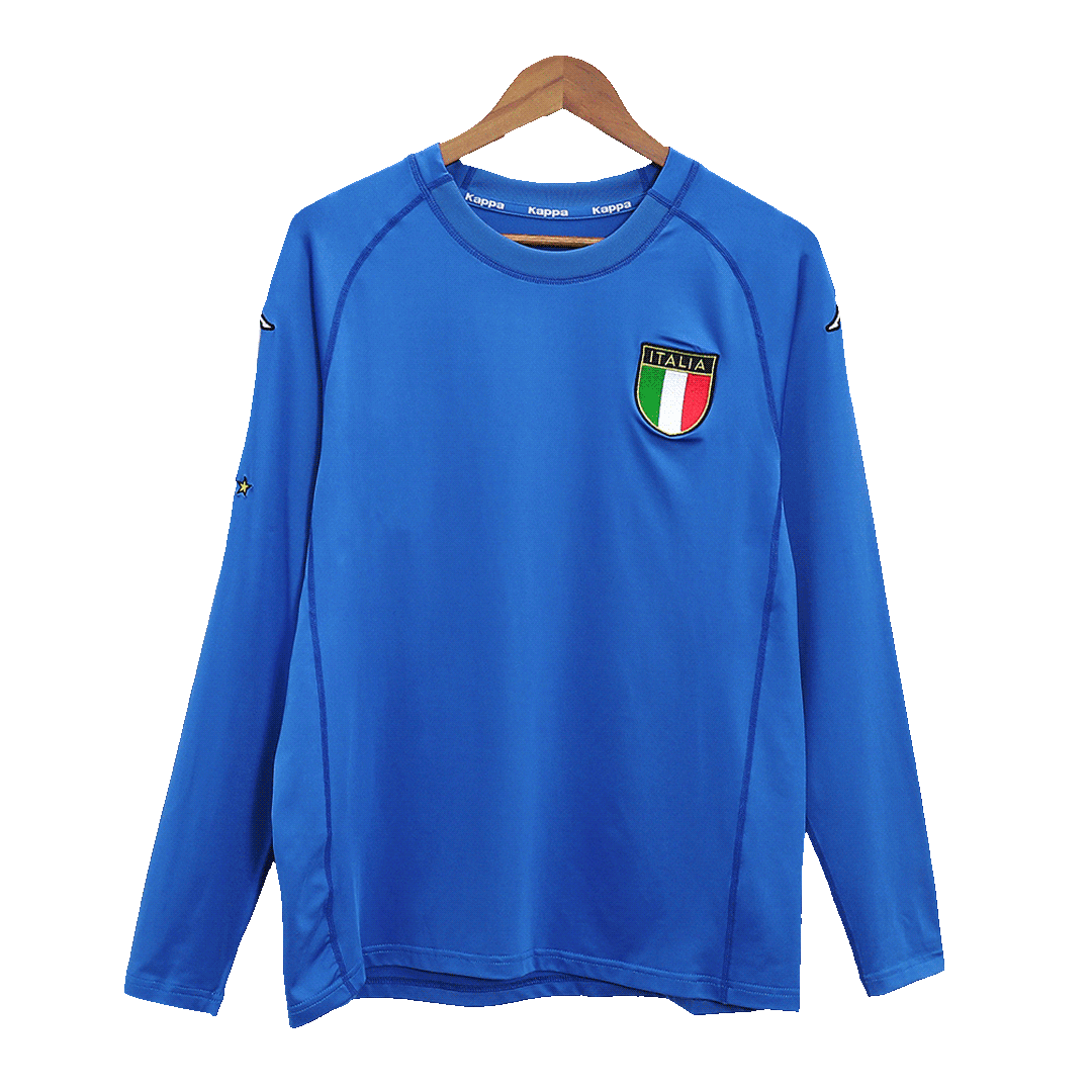 Retro 2000 Italy Home Long Sleeve Soccer Jersey - soccerdeal