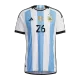 Authentic MOLINA #26 Argentina 3 Stars Home Soccer Jersey 2022 - soccerdeal