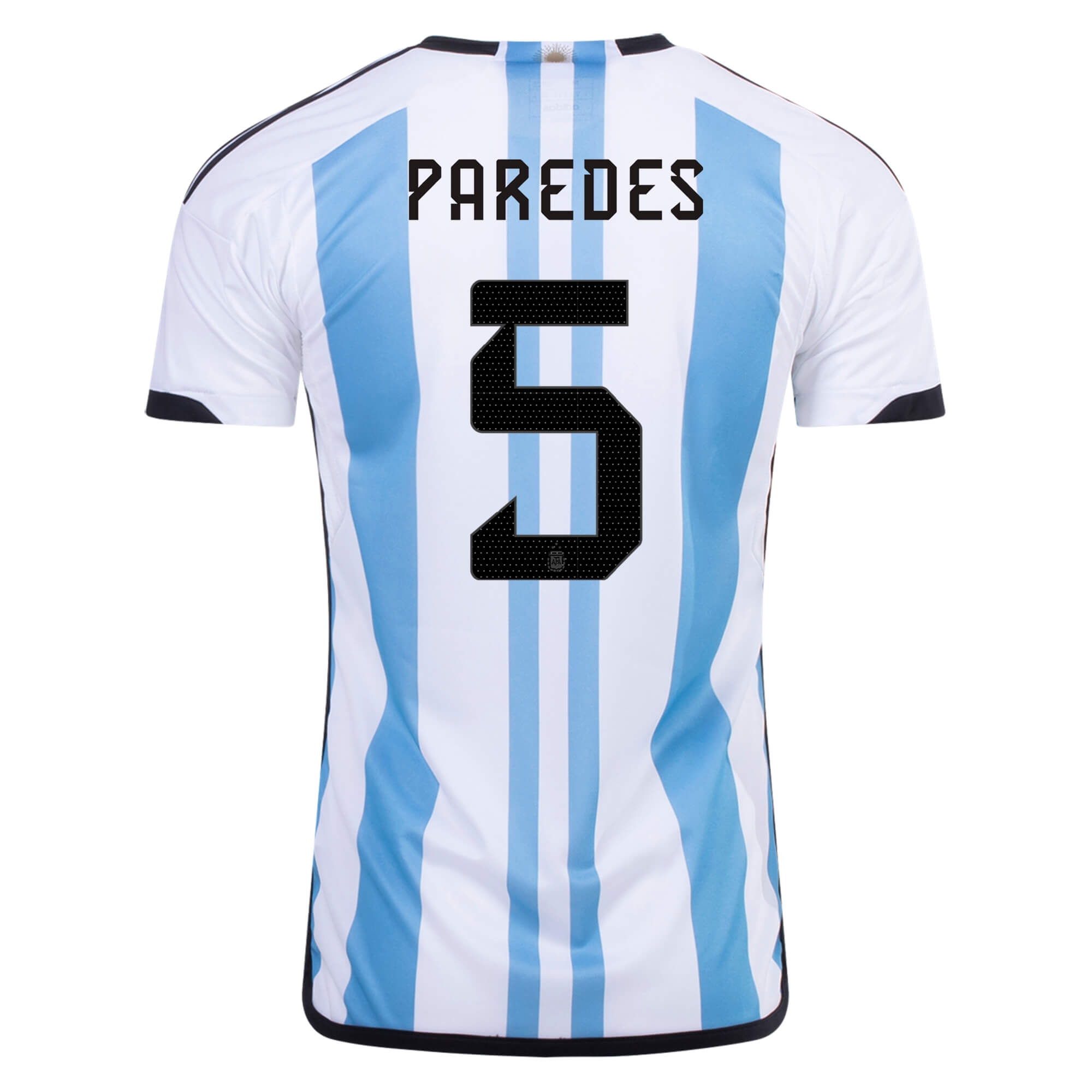 PAREDES #5 Argentina 3 Stars Home Soccer Jersey 2022 - soccerdeal