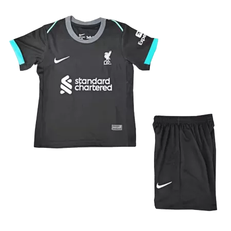 Kid's Liverpool Away Soccer Jersey Kit(Jersey+Shorts) 2024/25 - soccerdeal