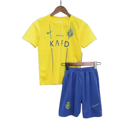 Kid's Al Nassr Home Soccer Jersey Kit(Jersey+Shorts) 2023/24 - Soccerdeal