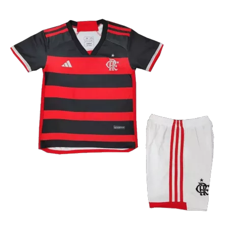 Kid's CR Flamengo Home Soccer Jersey Kit(Jersey+Shorts) 2024/25 - soccerdeal