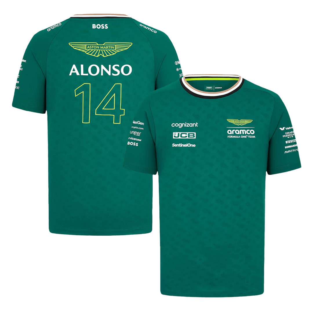 Fernando Alonso #14 Aston Martin Cognizant F1 Shirt - Soccerdeal