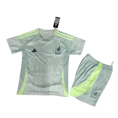 Kid's Mexico Away Soccer Jersey Kit(Jersey+Shorts) Copa America 2024 - soccerdeal