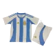 Kid's Argentina Home Soccer Jersey Kit(Jersey+Shorts) Copa America 2024 - soccerdeal