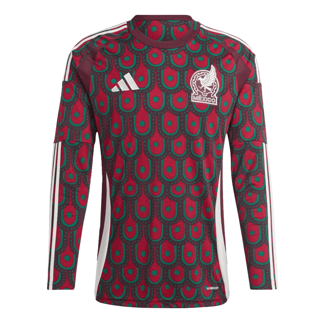 Mexico Home Long Sleeve Soccer Jersey Copa America - Soccerdeal