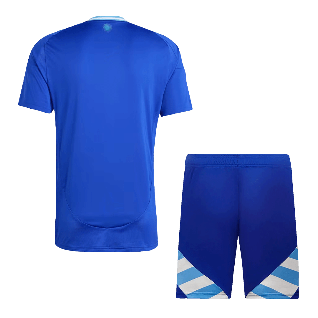 Argentina Away Soccer Jersey Kit(Jersey+Shorts) - Soccerdeal