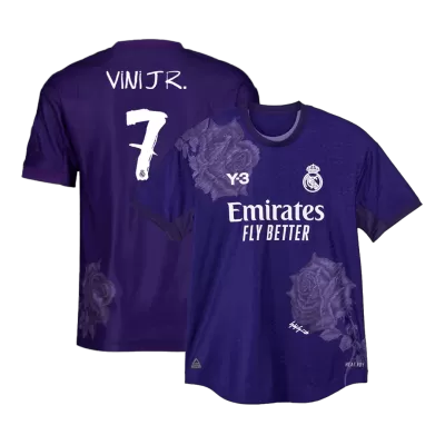 Authentic VINI JR. #7 Real Madrid  Y-3 Fourth Away Soccer Jersey 2023/24 - Soccerdeal