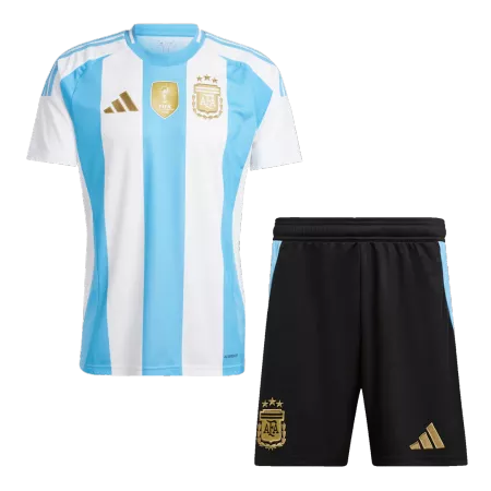 Argentina Home Soccer Jersey Kit(Jersey+Shorts) 2024 - Soccerdeal