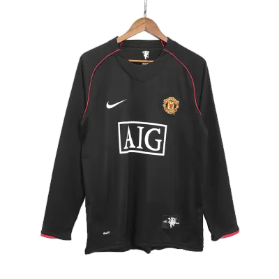 Retro 2007/08 Manchester United Away Long Sleeve Soccer Jersey - Soccerdeal