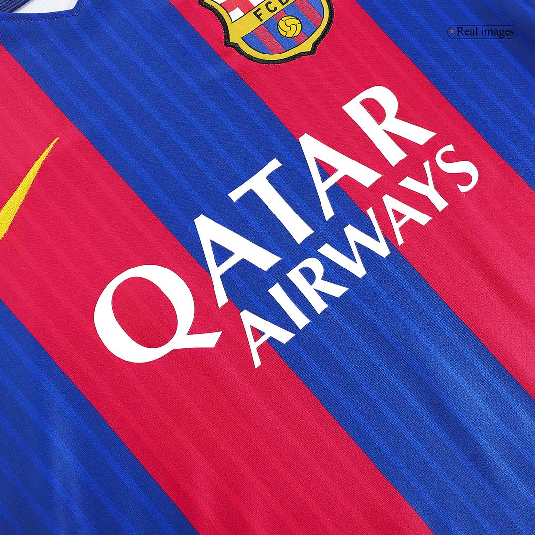 Retro 2016/17 Barcelona Home Soccer Jersey - Soccerdeal