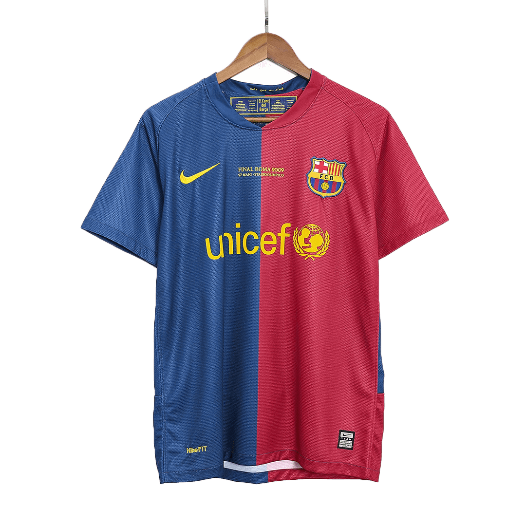 Retro 2008/09 Barcelona Home Soccer Jersey - Soccerdeal