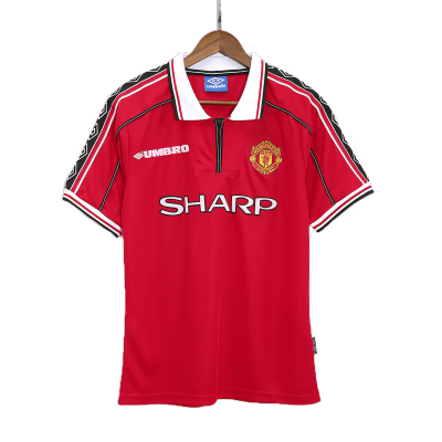 Retro 98/00 Manchester United Home Soccer Jersey - Soccerdeal