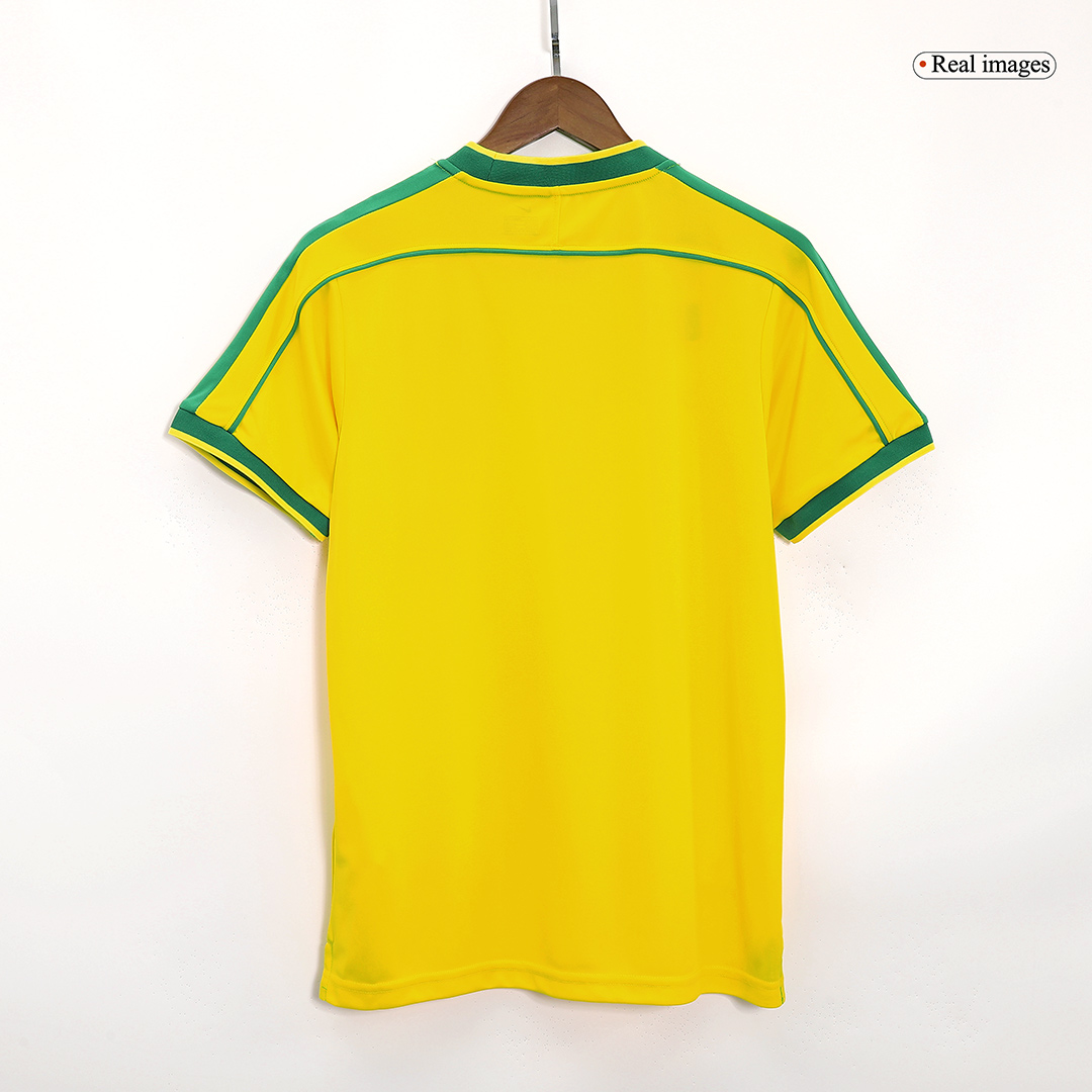 Retro 1998 Brazil Home Soccer Jersey - Soccerdeal