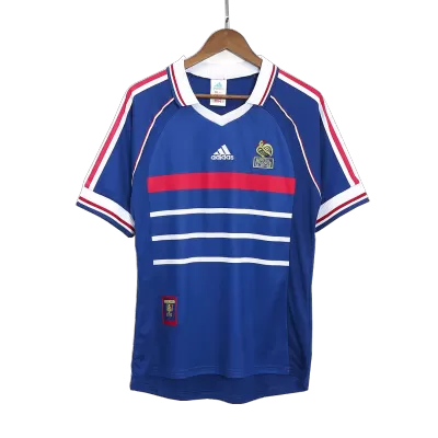 Retro 1998 France Home Soccer Jersey - Soccerdeal
