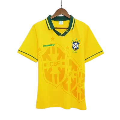 Retro 1993/94 Brazil Home Soccer Jersey - Soccerdeal