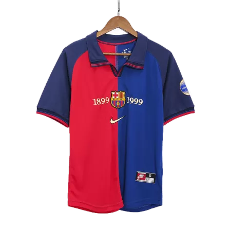 Retro 1999/00 Barcelona Home Soccer Jersey - soccerdeal