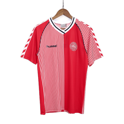 Retro 1986 Denmark Home Soccer Jersey - Soccerdeal