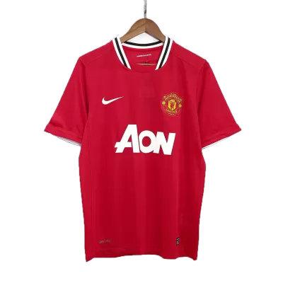 Retro 2011/12 Manchester United Home Soccer Jersey - Soccerdeal