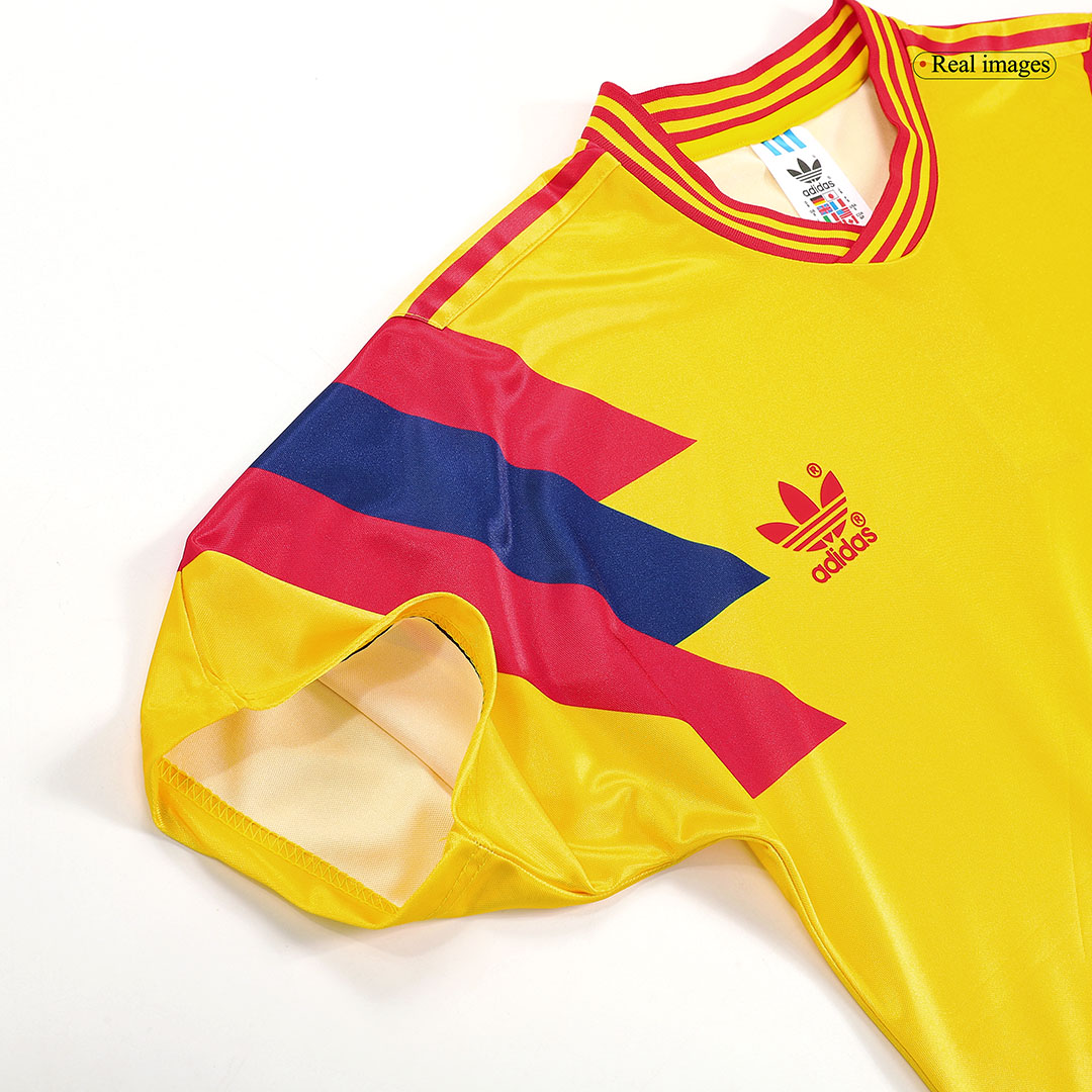 Retro 1990 Colombia Home Soccer Jersey - Soccerdeal