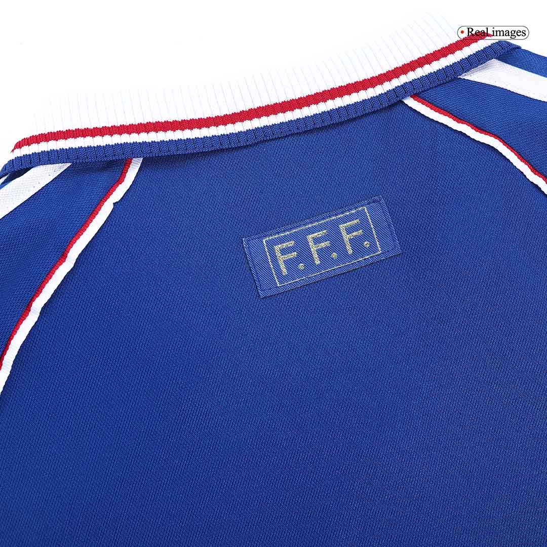 Retro 1998 France Home Soccer Jersey - Soccerdeal