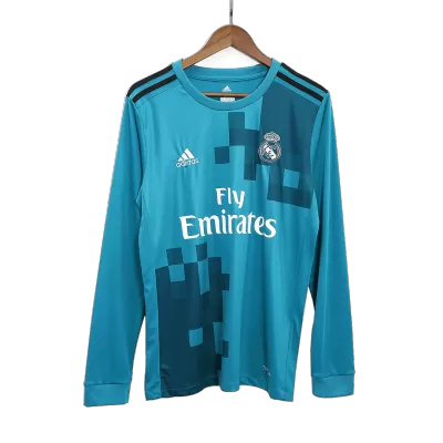 Retro 2017/18 Real Madrid Third Away Long Sleeve Soccer Jersey - Soccerdeal