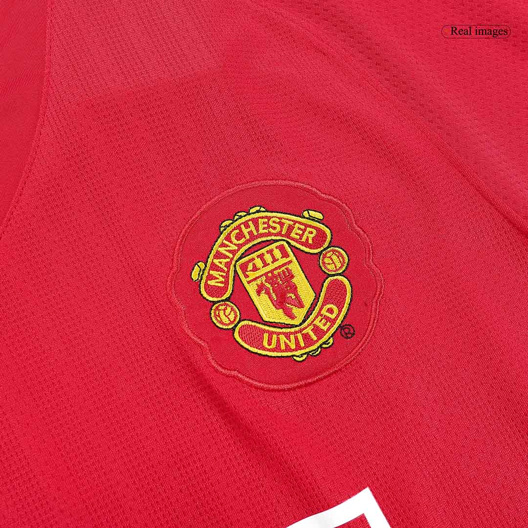 Retro RONALDO #7 2007/08 Manchester United Home Long Sleeve Soccer Jersey - Soccerdeal