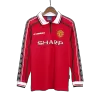 Retro 1998/99 Manchester United Home Long Sleeve Soccer Jersey - Soccerdeal