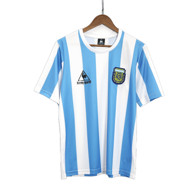 Retro 1986 Argentina Home Soccer Jersey - Soccerdeal