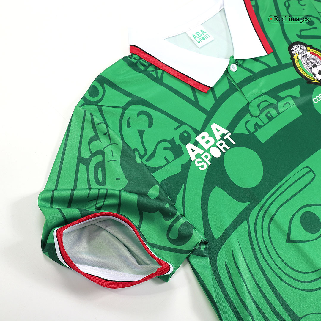 Retro 1998 Mexico Home Soccer Jersey - Soccerdeal