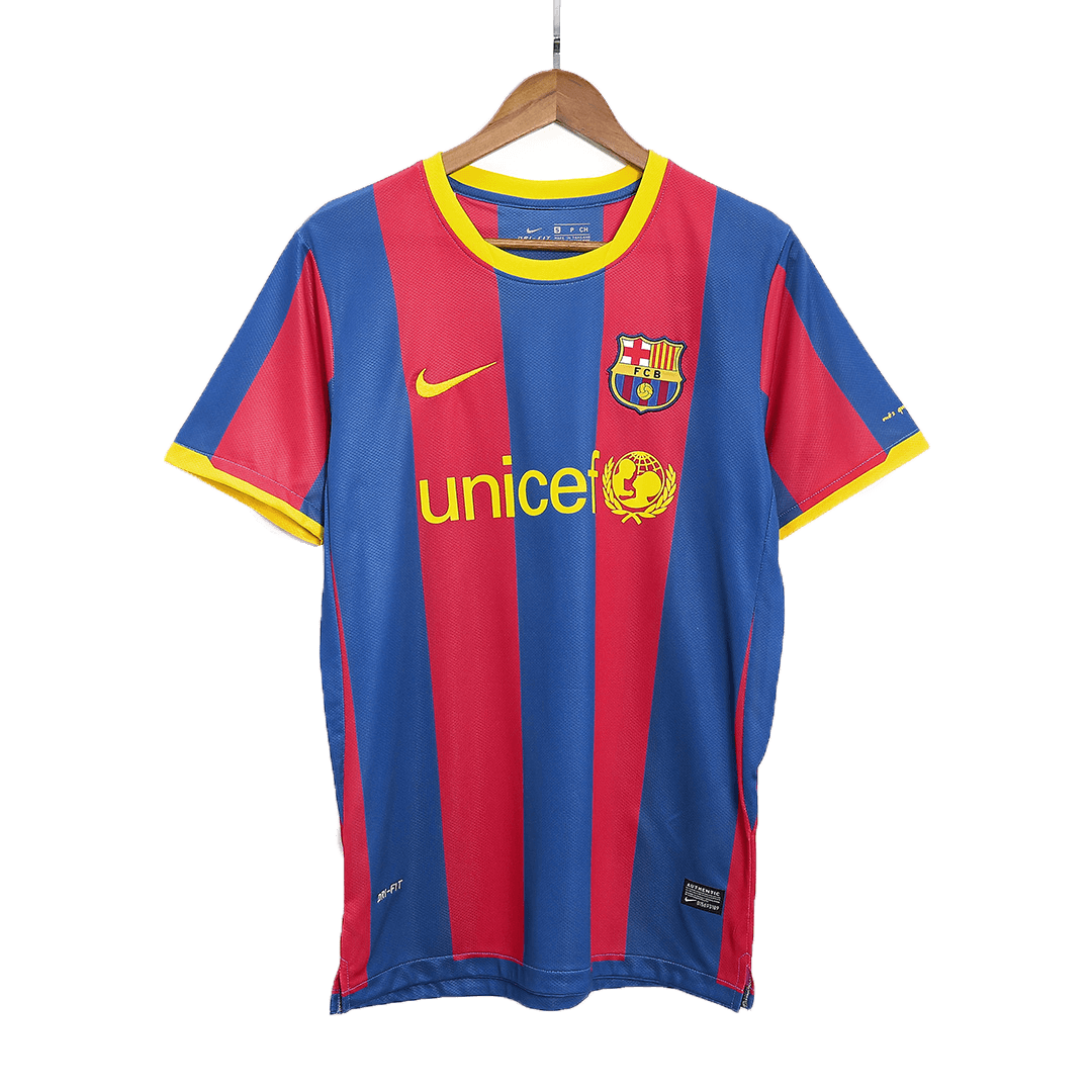 Retro 2010 11 Barcelona Home Soccer Jersey