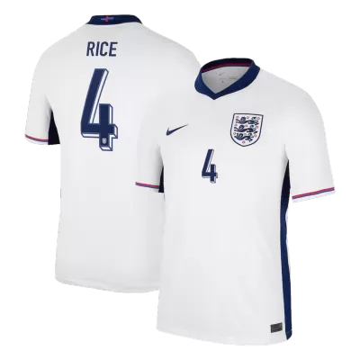 RICE #4 England Home Soccer Jersey Euro 2024 - Soccerdeal