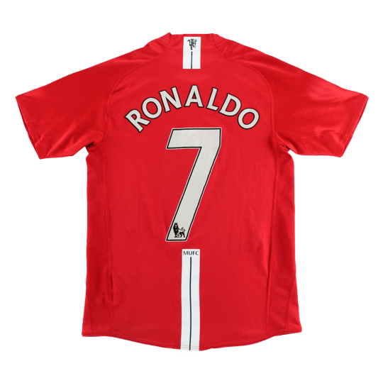 Retro RONALDO #7 2007/08 Manchester United Home Soccer Jersey