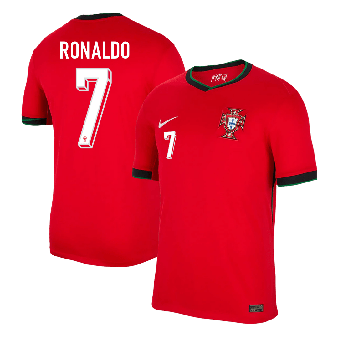 RONALDO #7 Portugal Home Soccer Jersey Euro - Soccerdeal