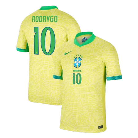 RODRYGO #10 Brazil Home Soccer Jersey Copa America 2024 - soccerdeal