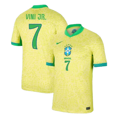 VINI JR. #7 Brazil Home Soccer Jersey Copa America 2024 - Soccerdeal